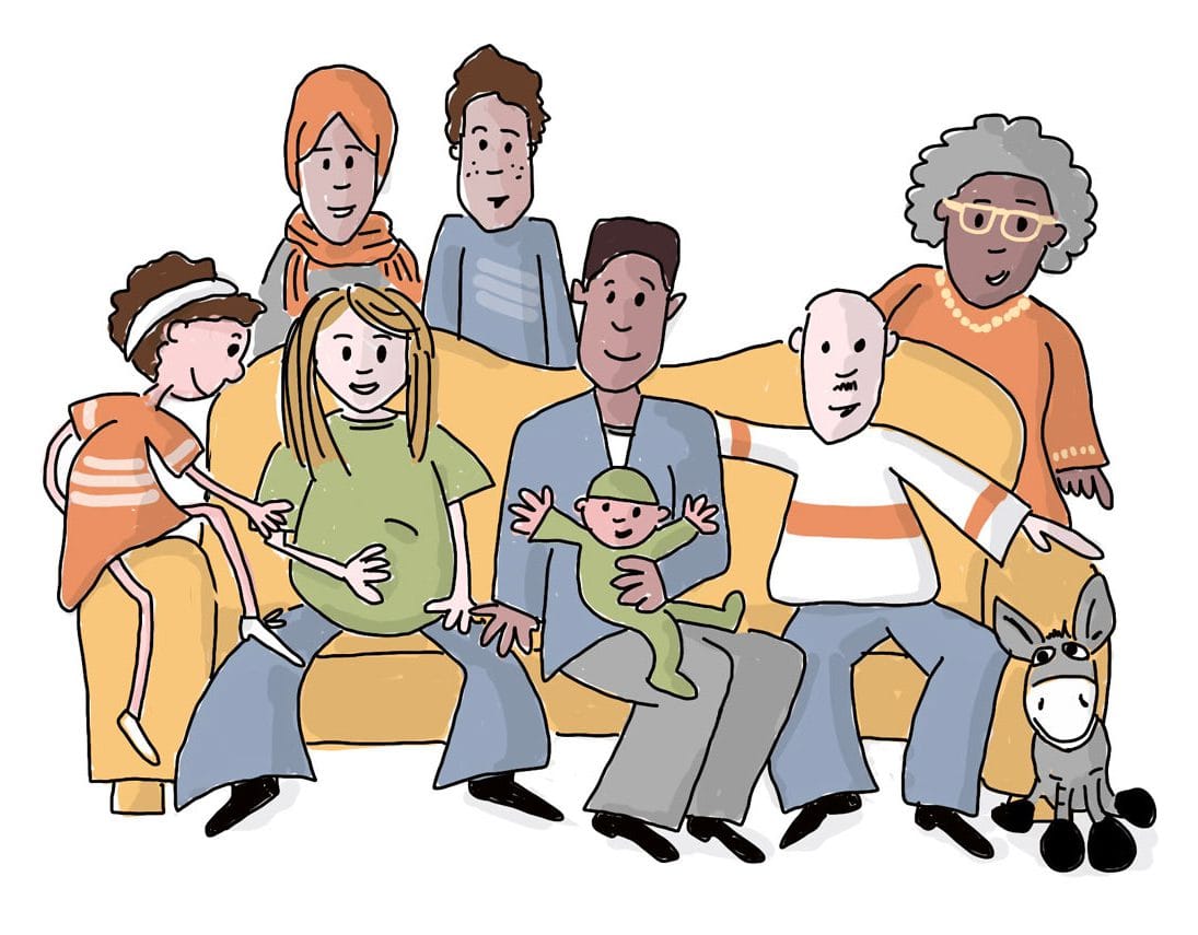 gruppe_gross_hofbieber Große Familie auf Sofa
