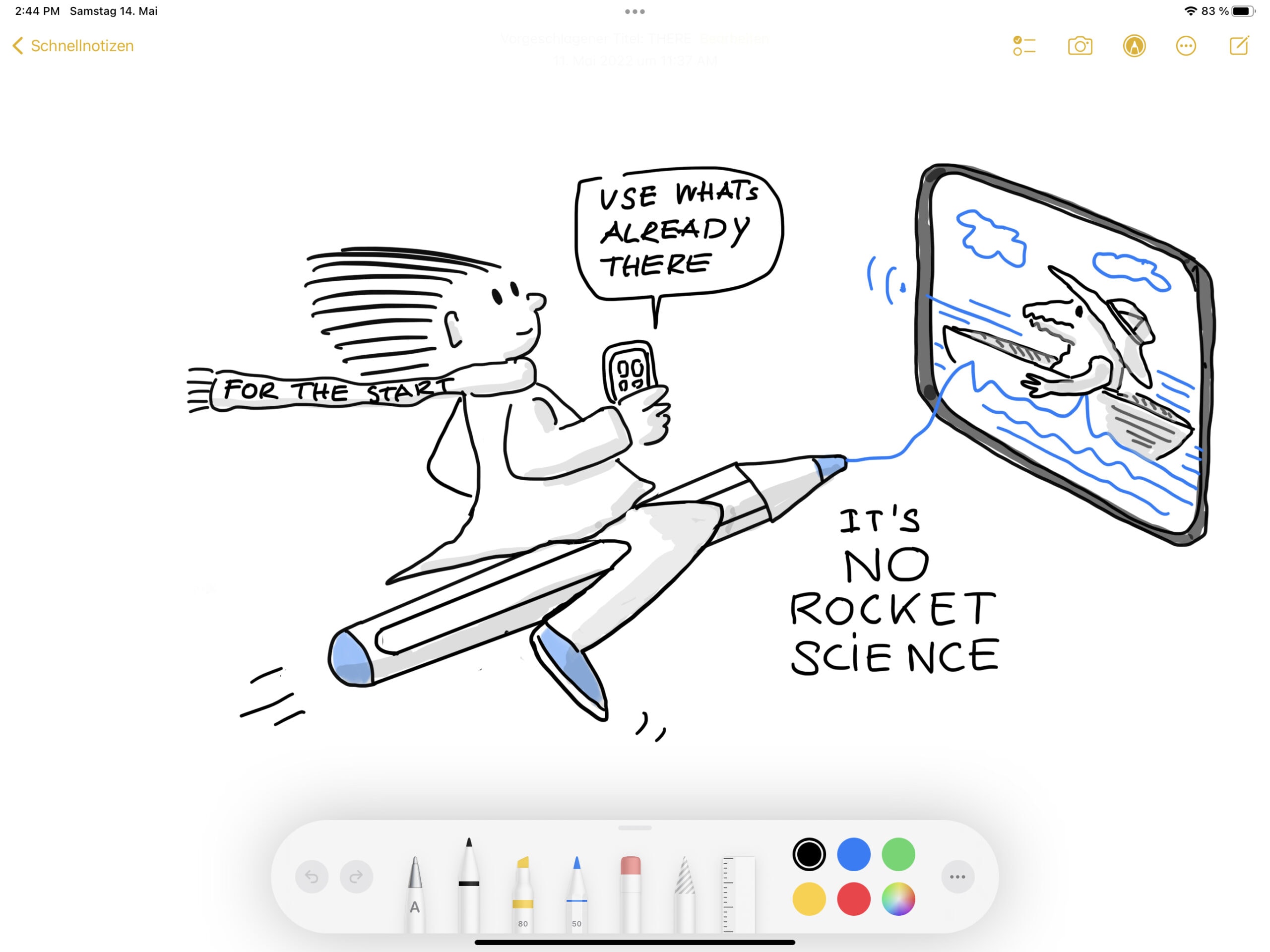sketchnote_Apps_Notes_nutzen iOs App: Notes zum Sketchnotes erstellen einsetzen